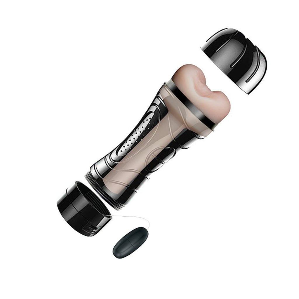 Masturbador Mini Lanterna em Cyberskin no formato de Ânus, Textura Interna com Vibrador - Sexy Import | 10,5 x 3 cm