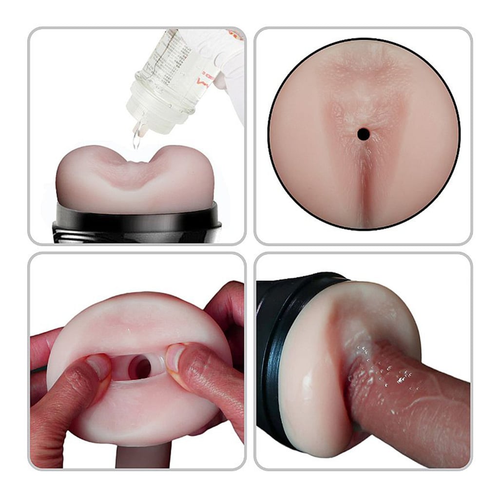 Masturbador Mini Lanterna em Cyberskin no formato de Ânus, Textura Interna com Vibrador - Sexy Import | 10,5 x 3 cm